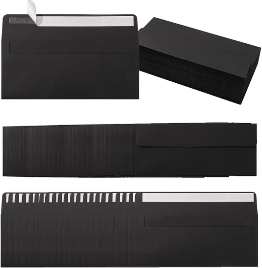 100 Pack Colorful #10 Business Envelopes Self Seal Standard Envelopes for Office Checks, Business, Letter Mailing Invoices, 4.13 x 9.49 Inches (Brown)