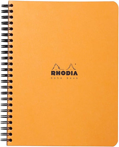 Rhodia Wirebound Notebooks - Lined w/ margin 80 sheets 8 1/4 x 11 3/4 in. - Black cover