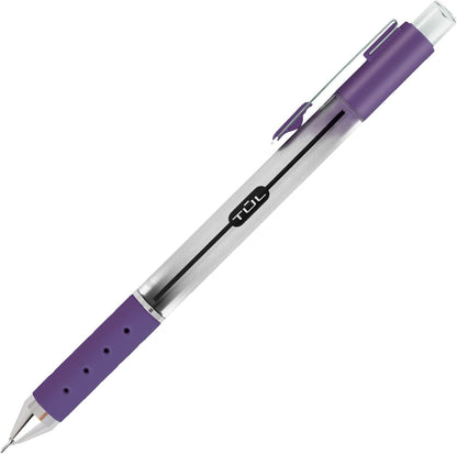TUL Retractable Gel Pens, Bullet Point, 0.5 mm, Gray Barrel, Assorted Bright Ink Colors, Pack Of 8