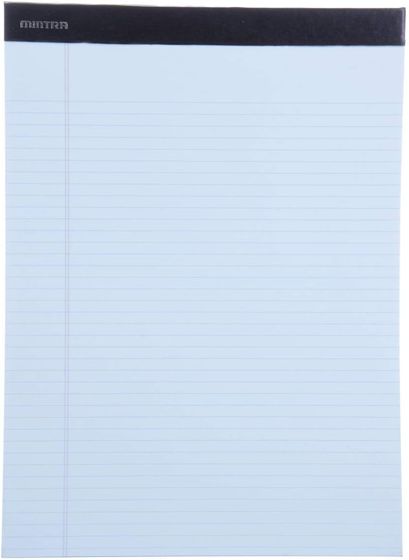 Mintra Office White Legal Pads – Ruled Notepads and Micro-Perforated Sheets, Ideal for Writing, Note-Taking & Creativity, Office, or Professional Use, Basic Pad 6 pack, 8.5"x11" (Narrow Ruled)