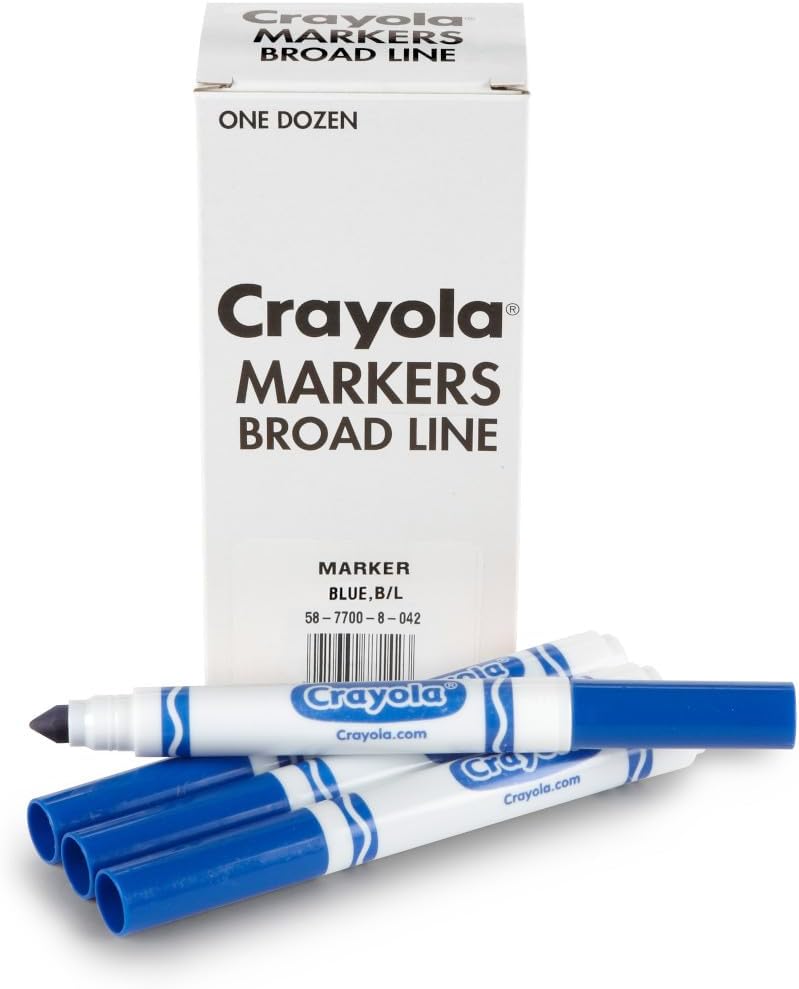 Crayola Washable Markers for Kids - Black (12ct), Bulk Broad Line Markers for School, Classroom Essentials, Teacher Classroom Must Haves for Elementary School