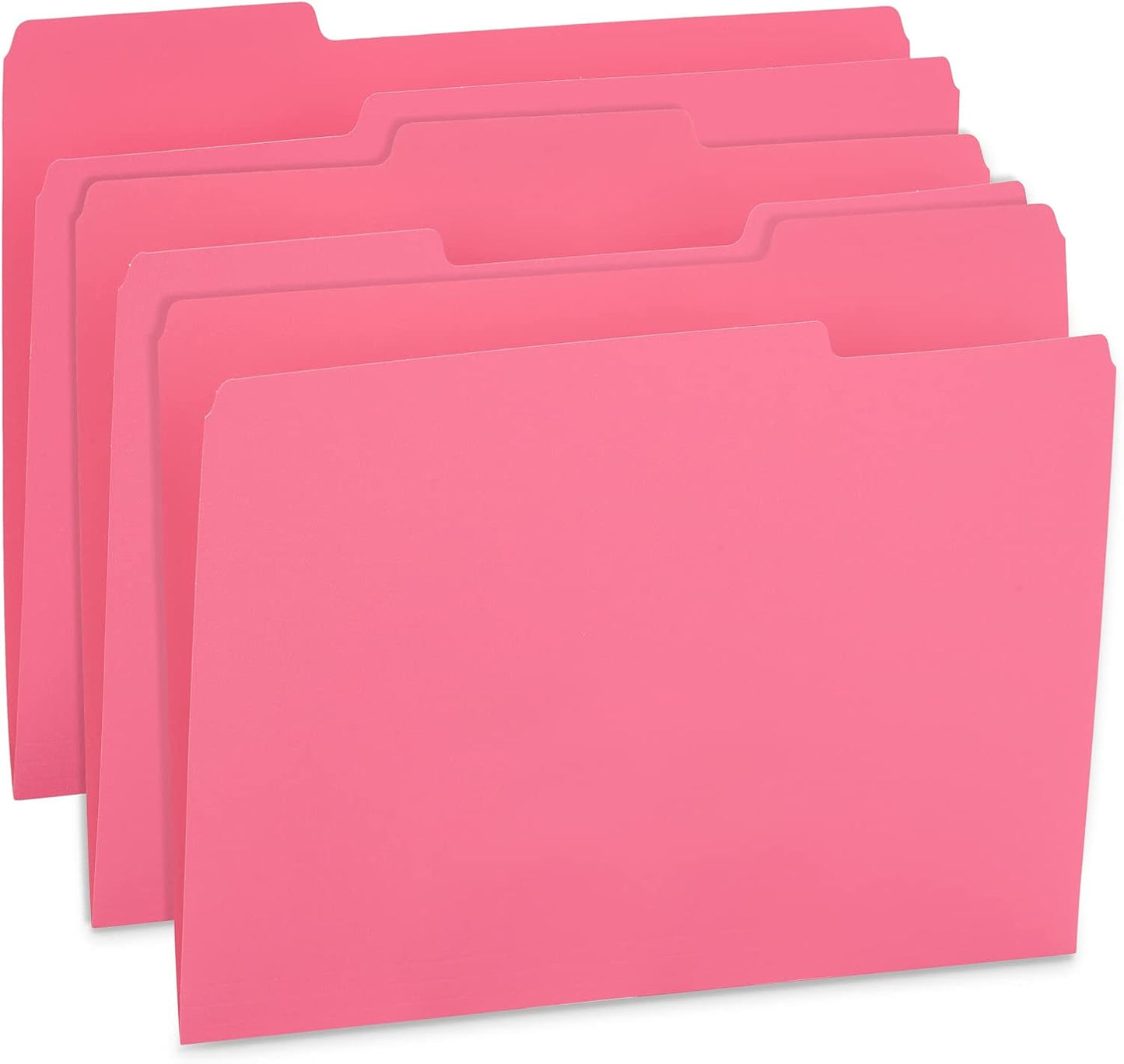 File Folder, 1/3 Cut Tab, Letter Size, Yellow, Great for Organizing and Easy File Storage, 100 Per Box