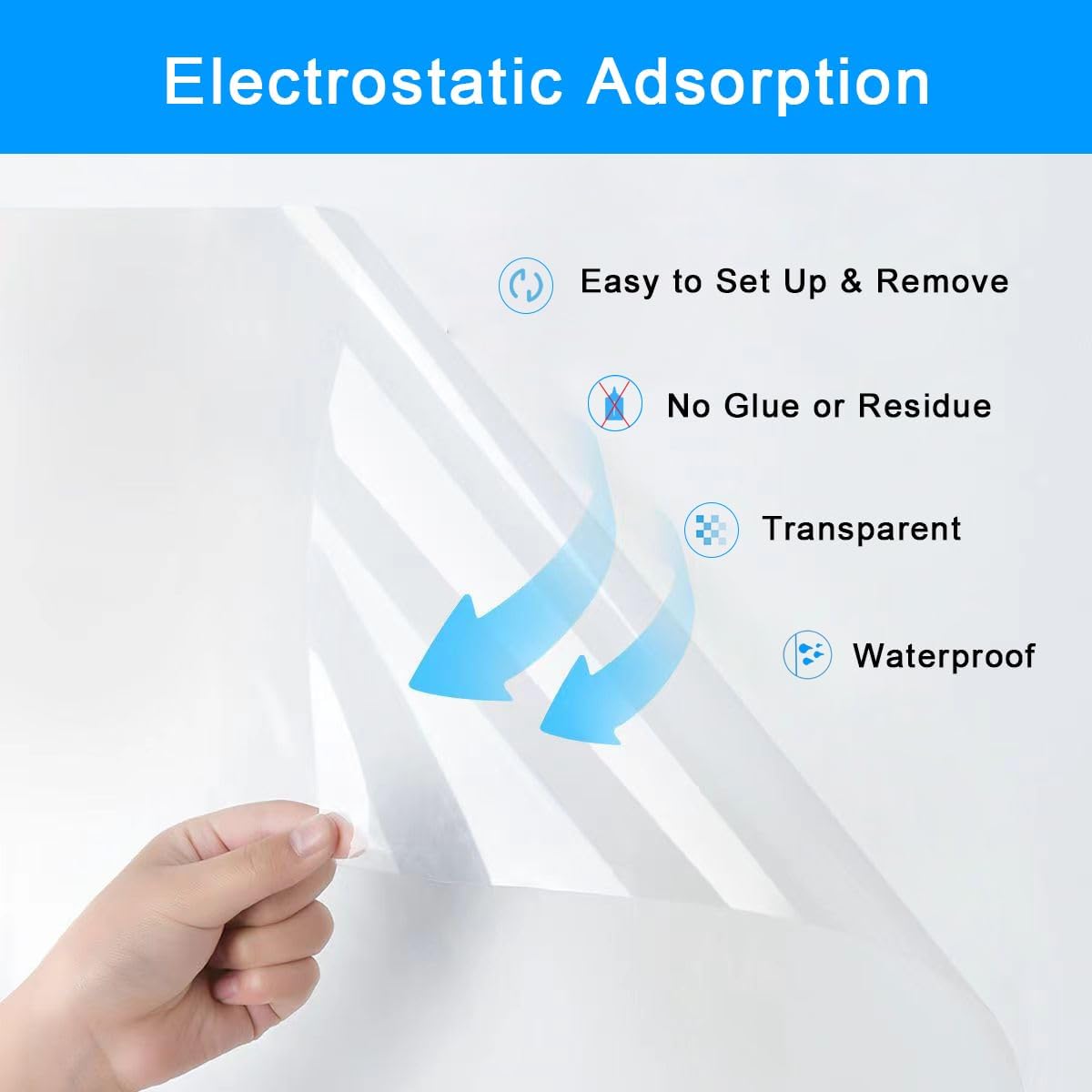 Orga'Neat Wall Protector, 17.7in x 16.4ft/32.8ft Clear Plastic Electrostatic Wall Protective Film Sheet, Static Cling, Guard Walls from Trash Can, Kitchen Oil & Food Splash, Furniture