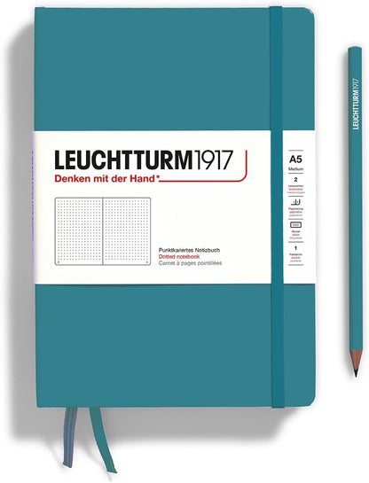LEUCHTTURM1917 - Notebook Hardcover Medium A5-251 Numbered Pages for Writing and Journaling (Navy, Ruled)