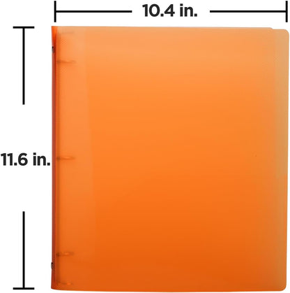 JAM PAPER Plastic 0.75 inch Binder - Clear 3 Ring Binder - Sold Individually