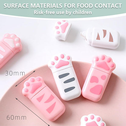 white Corrcetion Tape,4 Pcs Mini Japan Corrcetion Tape Pen,with Easy to Use Kawaii Cat Applicator,Cute Stationery Set Kawaii Birthday Gifts set for Back to School Supplies