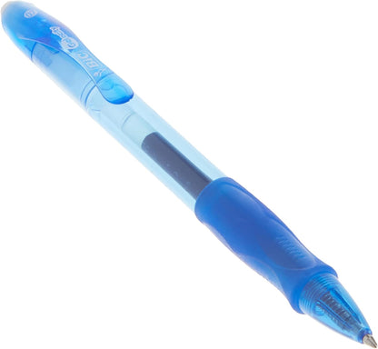 BIC Gelocity Original Blue Gel Pens, Medium Point (0.7mm), 12-Count Pack, Retractable Gel Pens With Comfortable Grip