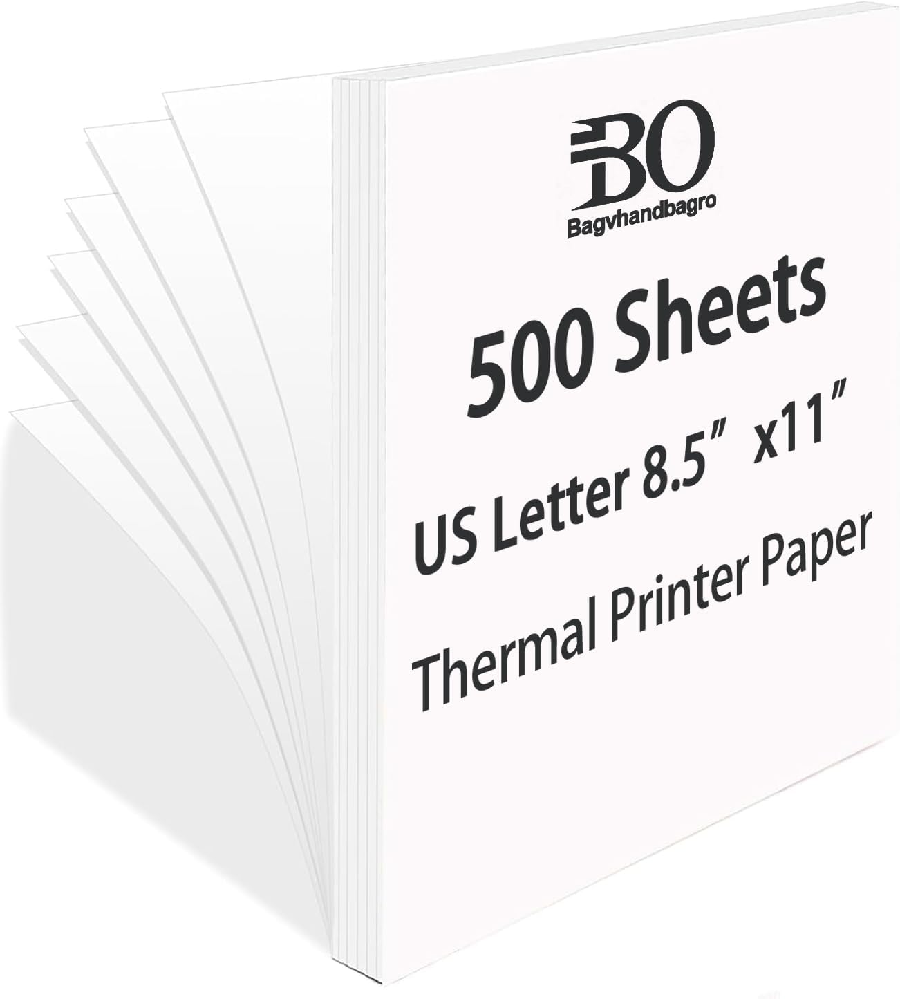 100 Sheets Thermal Printer Paper, 8.5''×11'' US Letter Size, Advanced Printing Paper, Thermal Paper Compatible with Brother Letter Portable Printer, Printer Paper for M08F-Letter, M832, M834, MT800