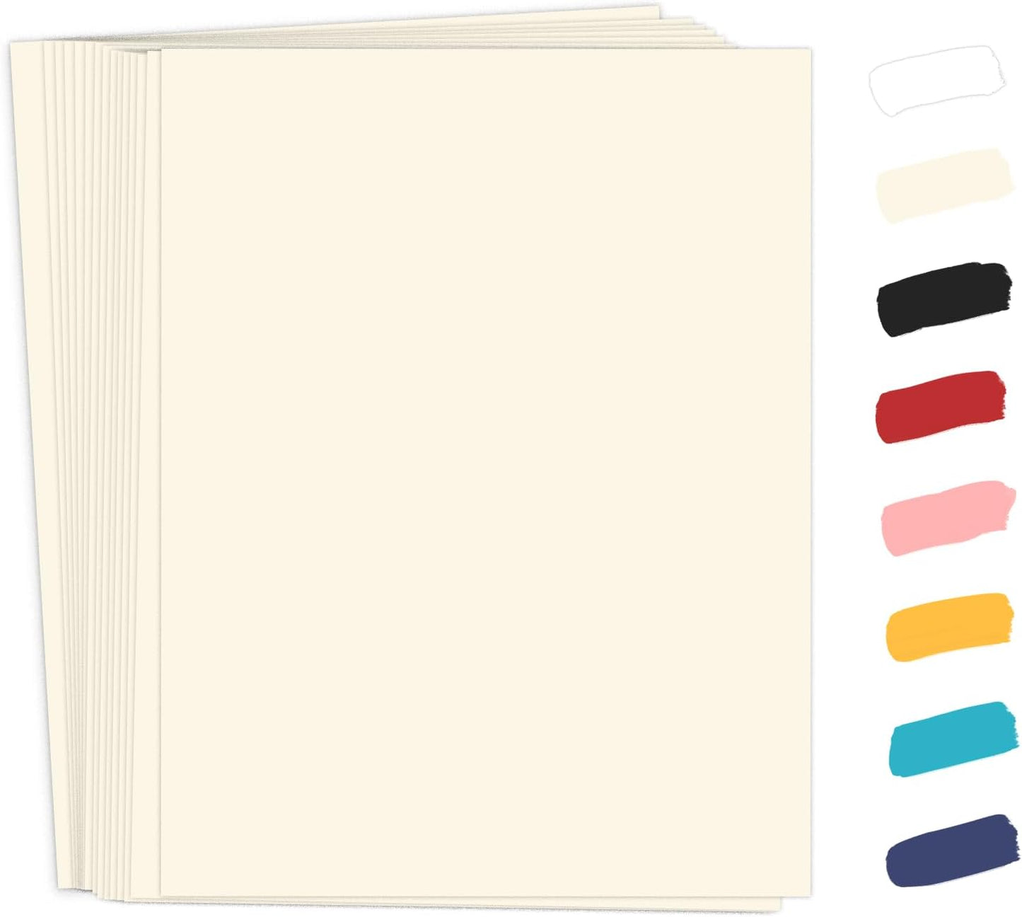 50 Pack White Cardstock 8.5 x 11 White Paper, Goefun 65lb Card Stock Printer Paper for Cards Making, Office Printing, Certificate