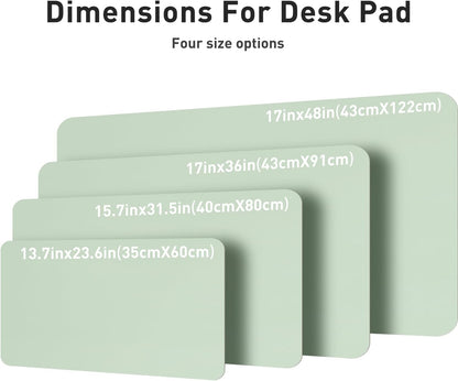 Aothia Non-Slip Waterproof PU Leather Desk Pad Protector for Mouse, Writing Desk, Office, Home, Laptop Blotter, 23.6" x 13.7", Black - Colors A