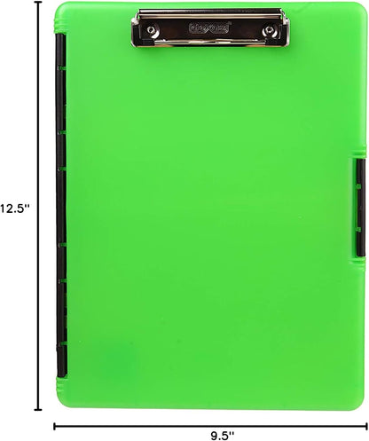 Dexas Slimcase 2 Plastic Clipboard with Storage and Side Opening, Black, Office Supplies Clipboards to Organize, Carry and Store, A4 Holder, Style and Functionality Nursing Clipboards
