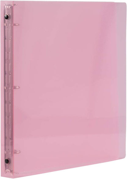 JAM PAPER Plastic 0.75 inch Binder - Clear 3 Ring Binder - Sold Individually