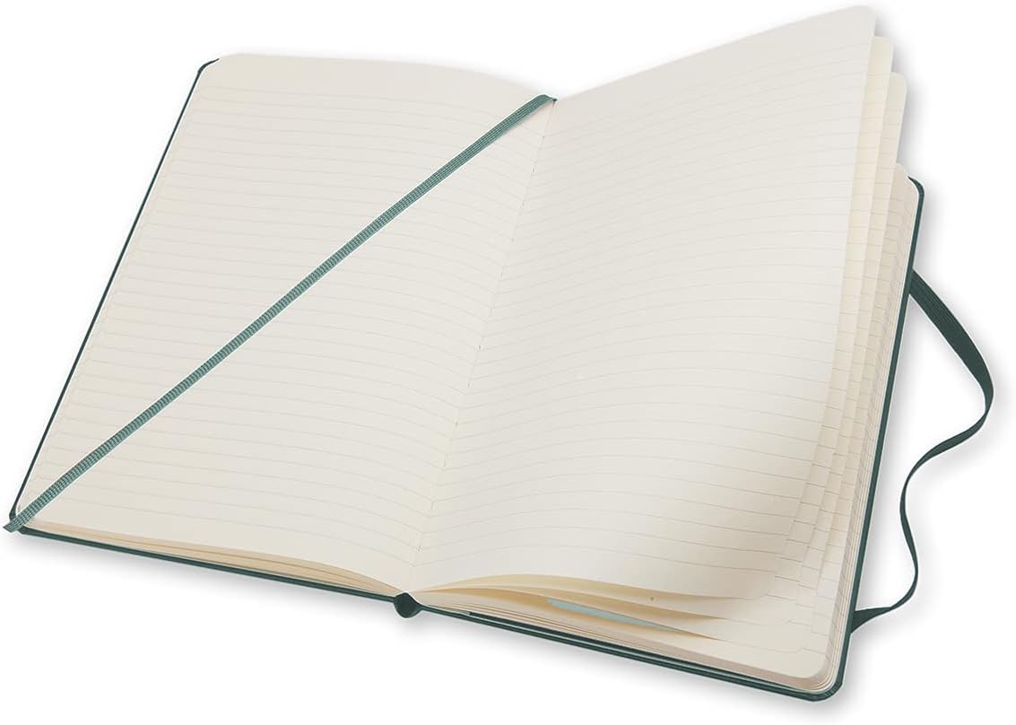 Moleskine Classic Notebook, Hard Cover, Ruled/Lined, Large (5" x 8.25"), Forest Green, 240 Pages