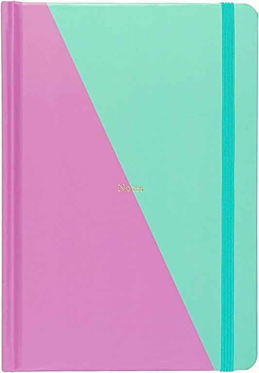 Yop & Tom Contrast Lined Journal - A5 Notebook with Thick 100 GSM Paper and Lay-Flat Binding - Lilac & Mint