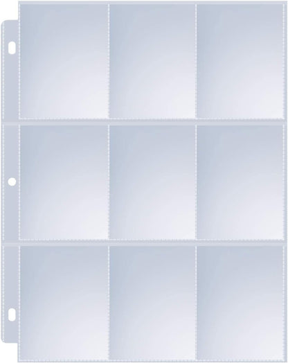 36 Pack 9 Pocket Page Protectors, Sooez Double Sided Trading Card Sleeves for 3 Ring Binder, Baseball Cards Holder, Protective Pages Sheets for Binders Album, Fit for Collectible Games, Sports Cards
