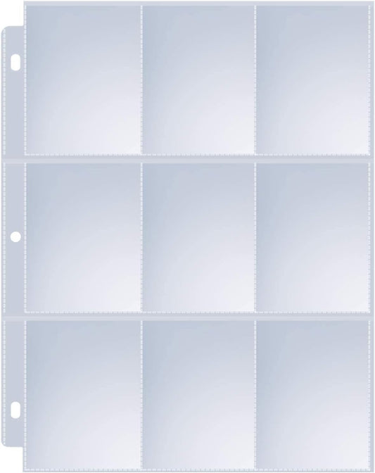 36 Pack 9 Pocket Page Protectors, Sooez Double Sided Trading Card Sleeves for 3 Ring Binder, Baseball Cards Holder, Protective Pages Sheets for Binders Album, Fit for Collectible Games, Sports Cards