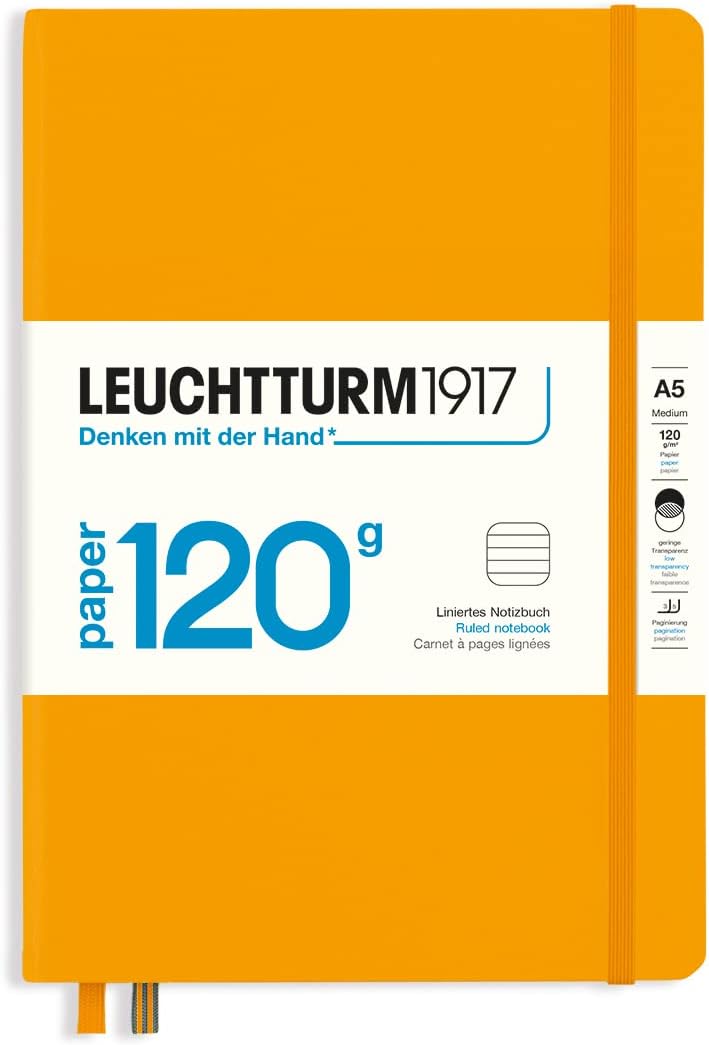 LEUCHTTURM1917 - 120G Special Edition - Medium A5 Hardcover Notebook - 203 Numbered Pages with 120gsm Paper (Navy, Dotted)