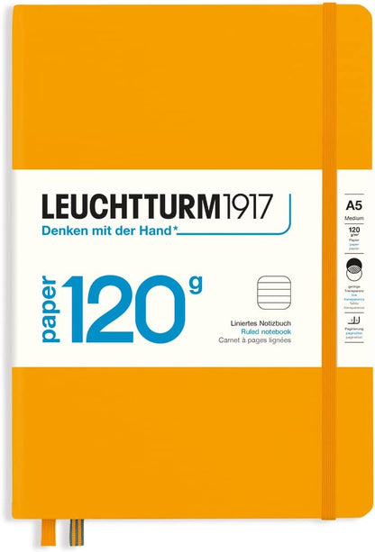 LEUCHTTURM1917 - 120G Special Edition - Medium A5 Hardcover Notebook - 203 Numbered Pages with 120gsm Paper (Navy, Dotted)