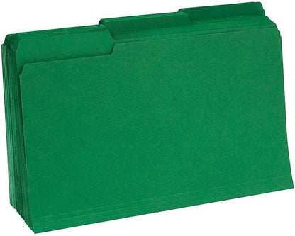 Staples Recycled File Folders, Legal Size, 1/3‑Cut Tabs, Manila, 30% Recycled Paper Stock, 100/Box