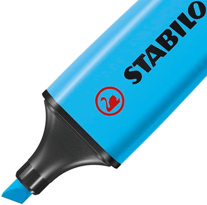 STABILO Highlighter BOSS ORIGINAL - ARTY - Pack of 10 - Cool Colors, Chisel Tip, Anti-Dry Out Technology