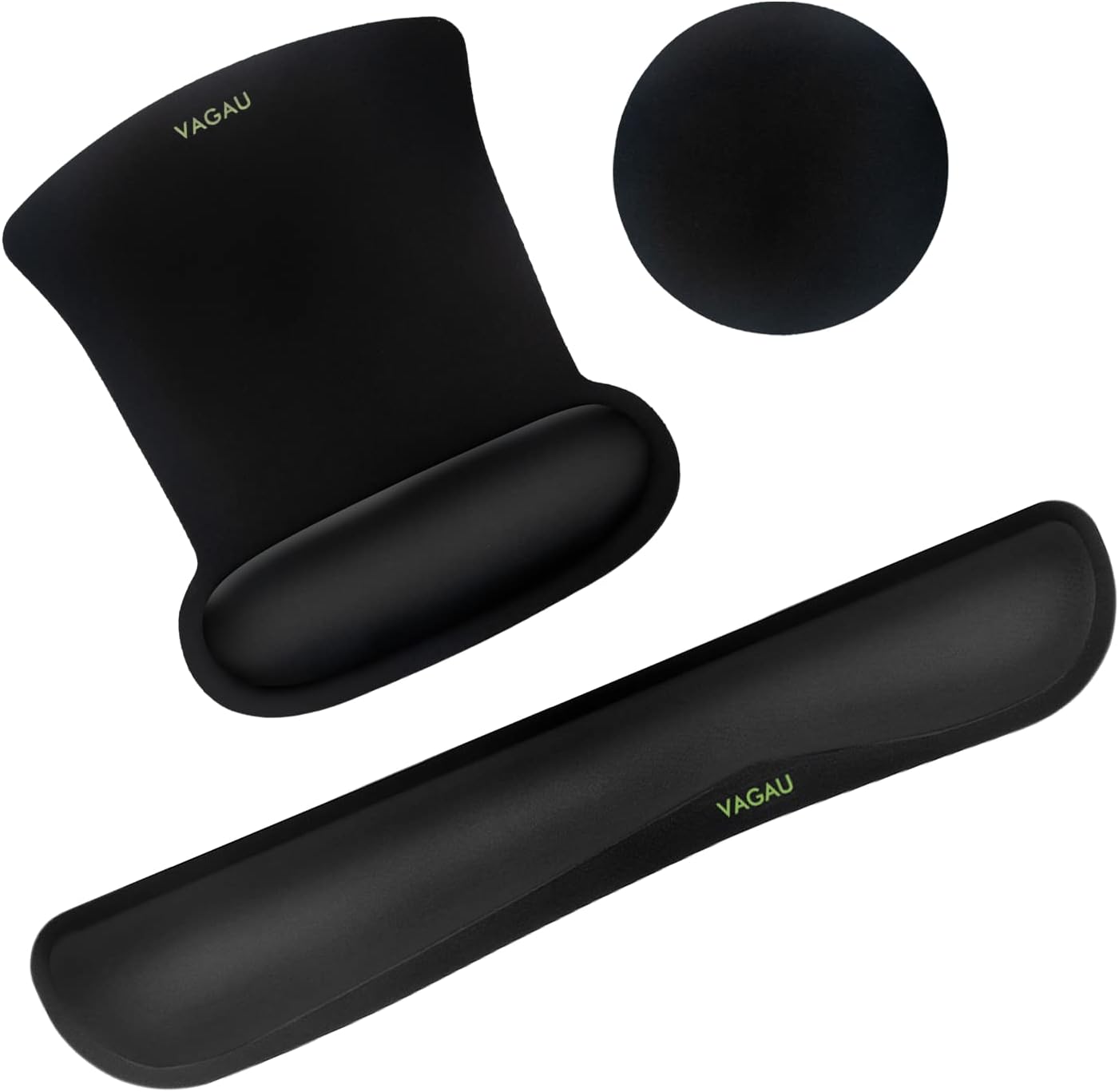 VAGAU Premium Keyboard Wrist Rest and Mouse Pad Wrist Support, Ergonomic Memory Foam Set for Office, Laptop, Mac, Computer and Gaming, Comfortable Typing &Wrist Pain Relief (2 Pack)
