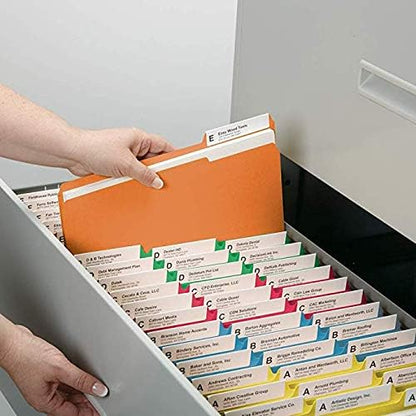 Smead Standard Hanging File Folders, 25 Count, Assorted Primaries, 1/5-Cut Adjustable Tabs, Letter Size (64059)
