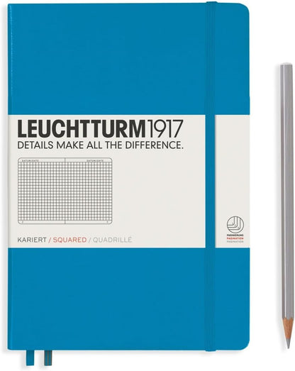 LEUCHTTURM1917 - Notebook Hardcover Medium A5-251 Numbered Pages for Writing and Journaling (Navy, Ruled)