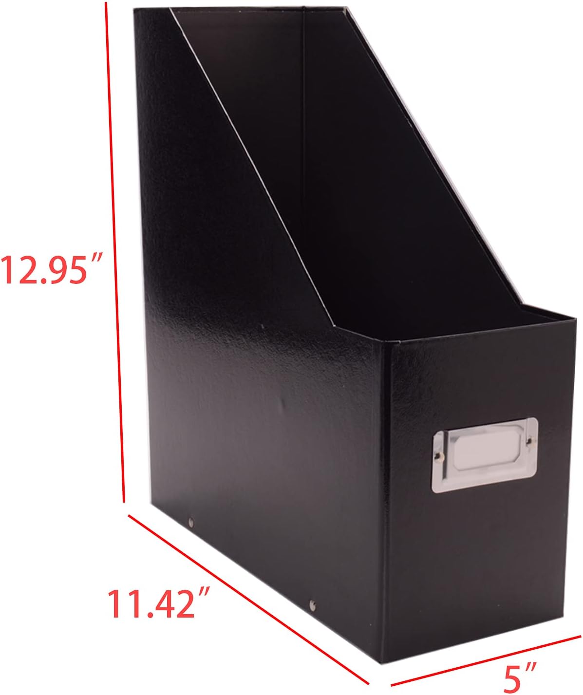 Snap-N-Store Fiberboard Magazine File with PVC Laminate, 12.25 x 3.88 x 9.75 Inches, Black (SNS01565)