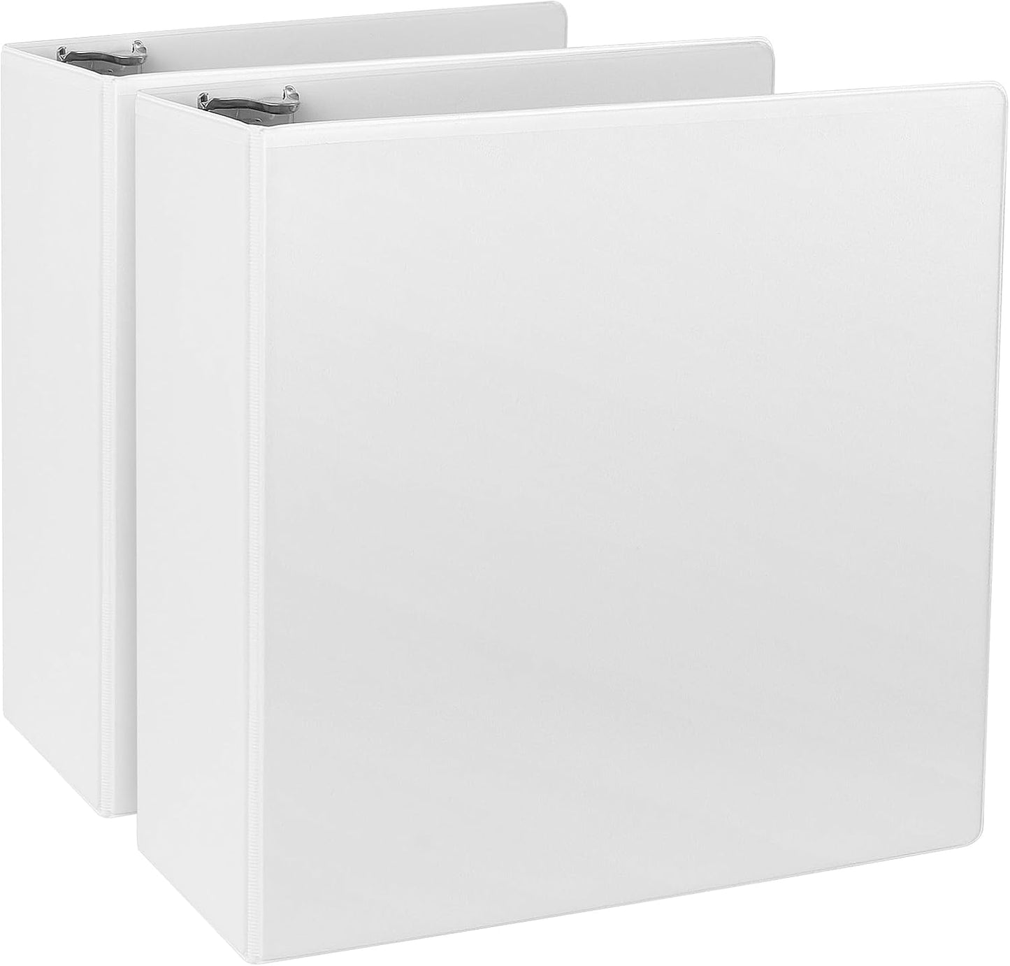 CIXILDTS 0.5-inch Round Ring Binder, Durable 1/2" 3 Ring Binder Fit Letter Size Paper, Presentation View Binders, White,12-Pack