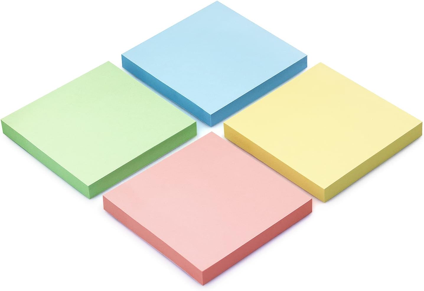 Sticky Notes 3x3 Self-Stick Notes Bright Colors Sticky Notes 4 Pads 100 Sheets/Pad (Yellow)