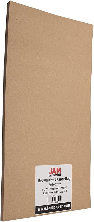 JAM PAPER Ledger Matte 24lb Paper - 90 gsm - 11 x 17 Tabloid - Yellow Recycled - 100 Sheets/Pack