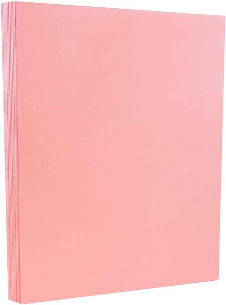 JAM PAPER Vellum Bristol 65lb Cardstock - 8.5 x 11 Coverstock - 147 gsm - Cream - 50 Sheets/Pack