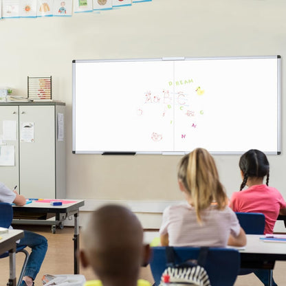 VIZ-PRO Magnetic Whiteboard/Dry Erase Board, 18 X 12 Inches, Includes 1 Eraser & 2 Markers & 4 Magnets