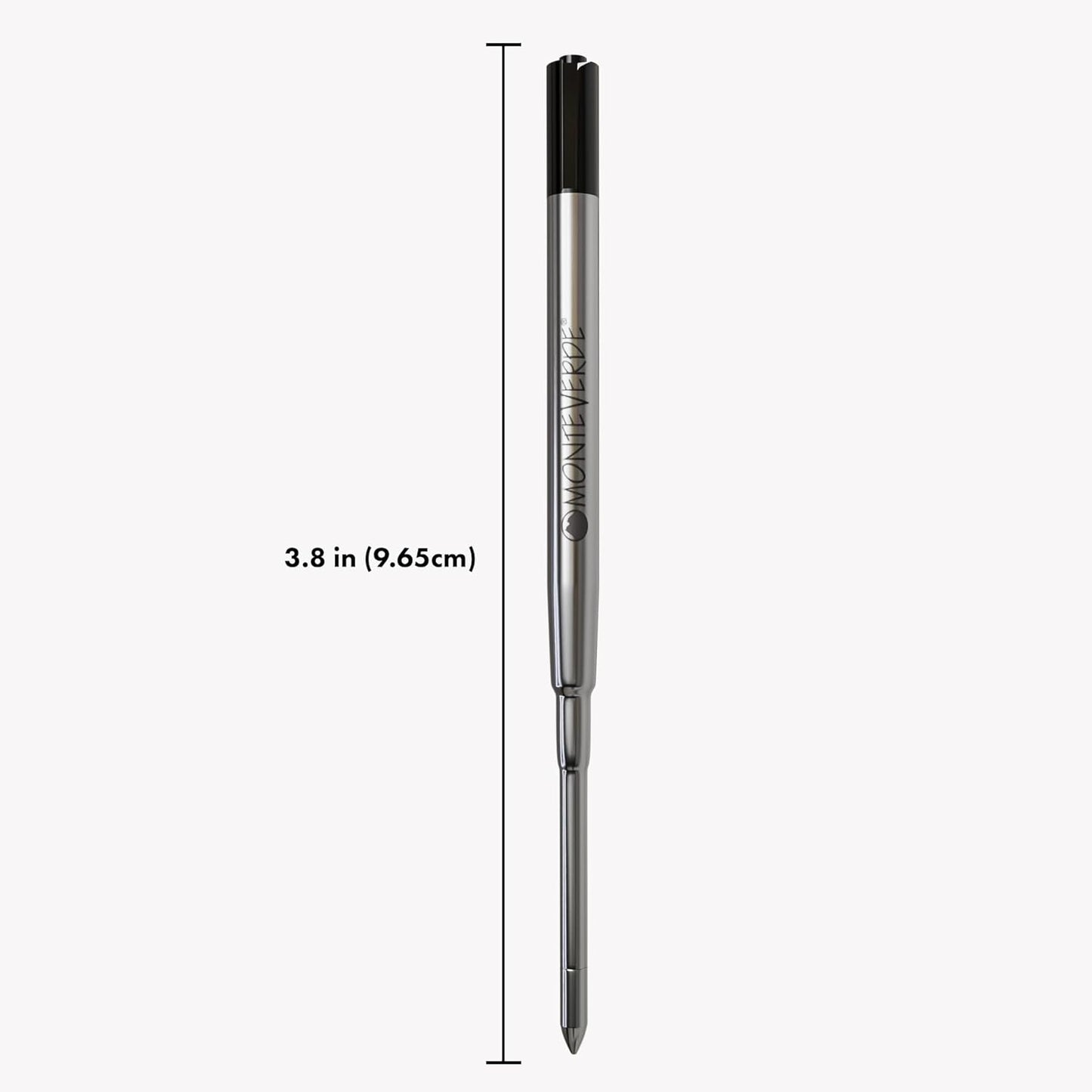 Monteverde Soft Roll Ballpoint Pen Refills to Fit Parker-Style Pens, Medium Point, Brown, 2-Pack, Smooth Writing Technology for Parker, Conklin, Schmidt, and More