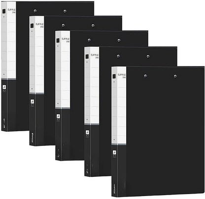 4 Pack A4 Double Strong Clips File Folder Report Cover, Punchless Binder, Clamp Binder Without Rings Office Project Folder,Documents File Folder, for Letter Size or A4 Size, 200 Sheet Capacity