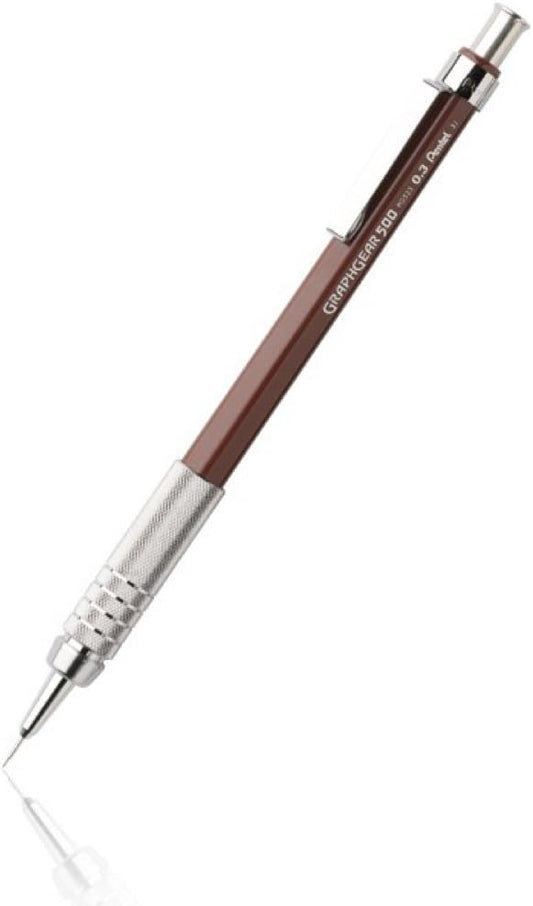 Pentel Drafting Kit with Graph Gear 500 Automatic Drafting Pencil, 0.7mm, Blue Barrel, Lead and Mini Eraser (PG527LEBP)