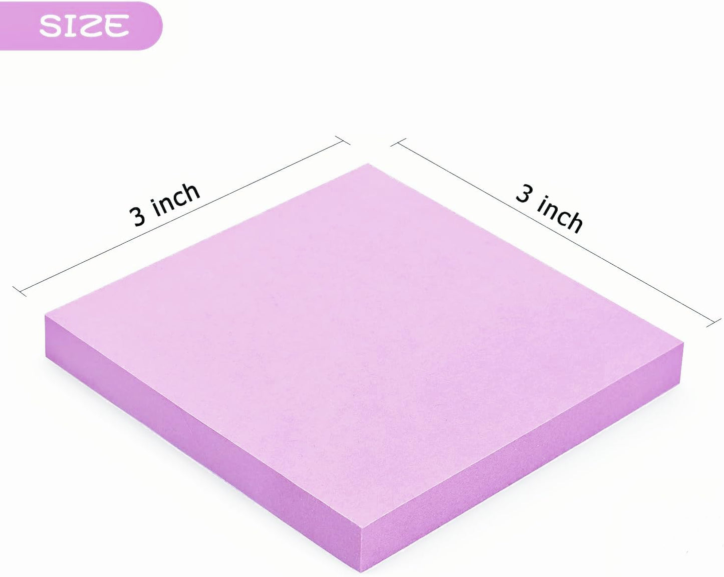 Early Buy Sticky Notes 3x3 Inches, 6 Pastel Color, 100 Sheets/Pad, Repositionable Self-Stick Notes, for Office, School, Home