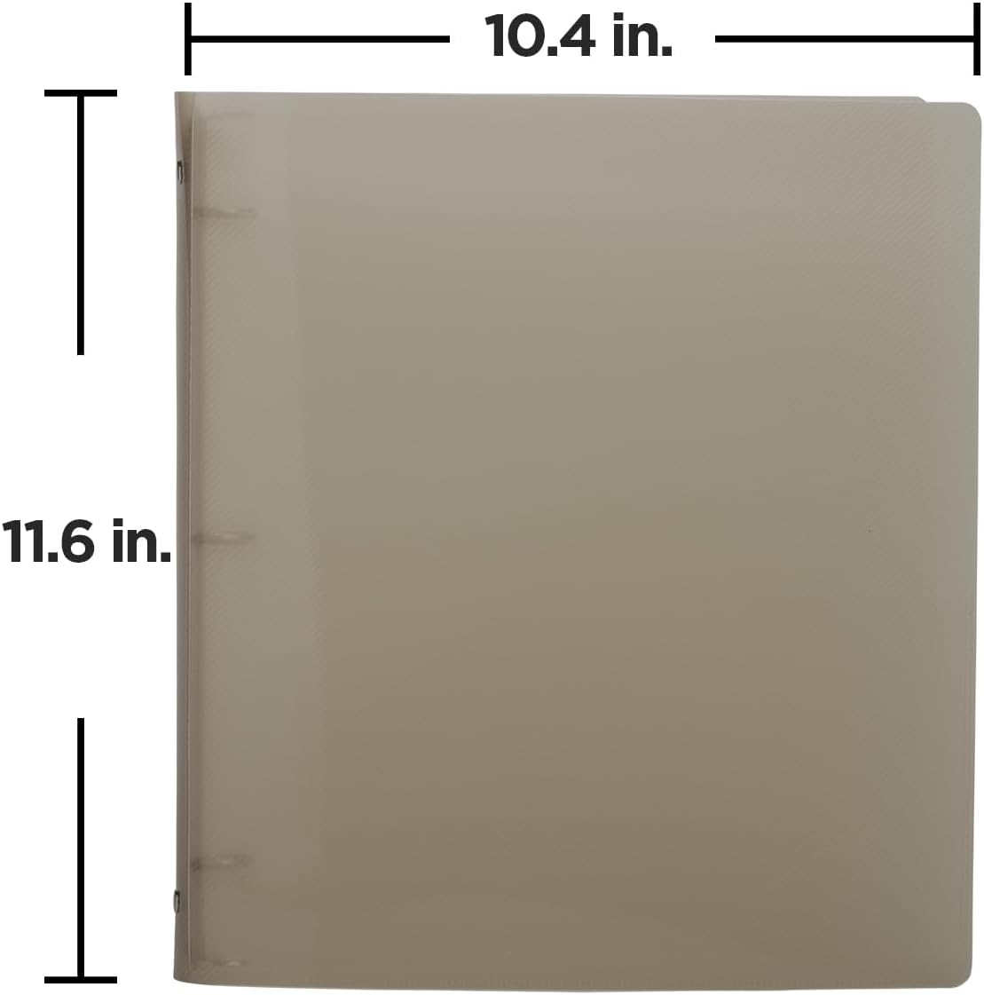 JAM PAPER Plastic 0.75 inch Binder - Clear 3 Ring Binder - Sold Individually