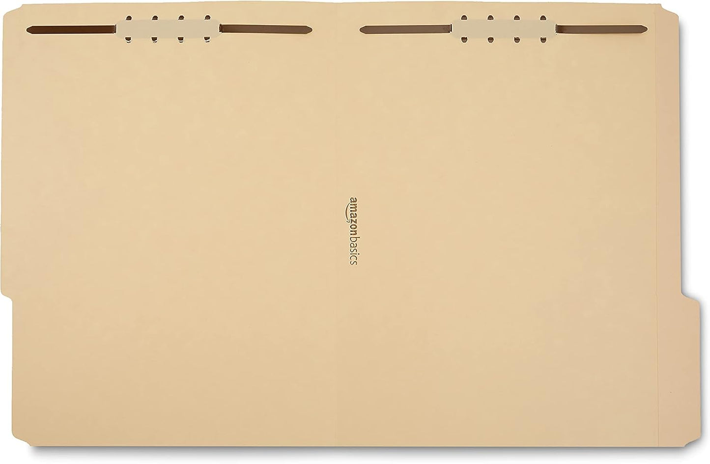 Amazon Basics Manila File Folders with Fasteners, 1/3 Cut Reinforced Tab, Letter Size, Expandable, Document Organizer, Beige, 50-Pack