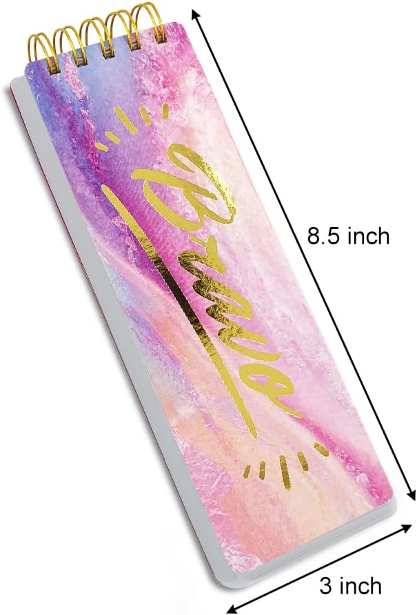 KiDEPOCH Spiral Memo List Pad, Sturdy Covers, 3 x 8.5, 300 Pages, Splashy Notes for School, Bravo Character