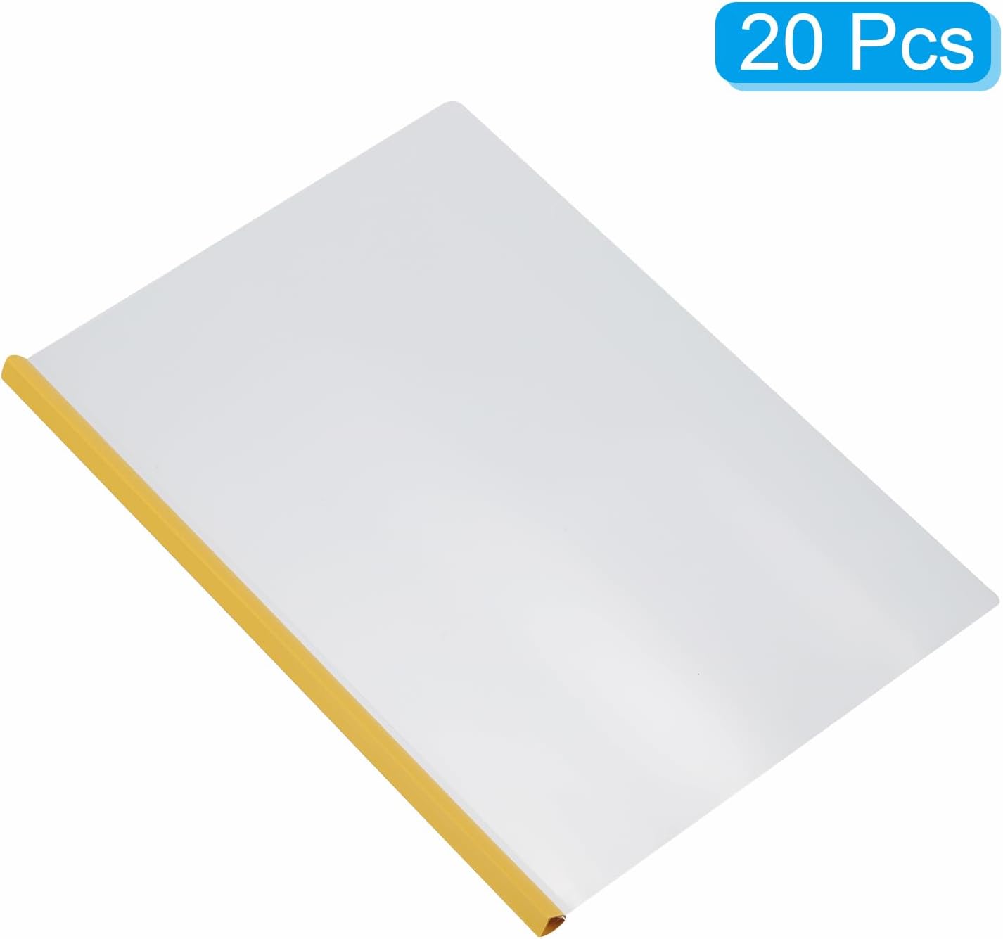 PATIKIL Clear Report Covers with Sliding Bar, 20 Pcs 10mm Slide-Grip Resume Covers 75 Sheets Capacity, A4 Presentation Folders for File, Resume, Green