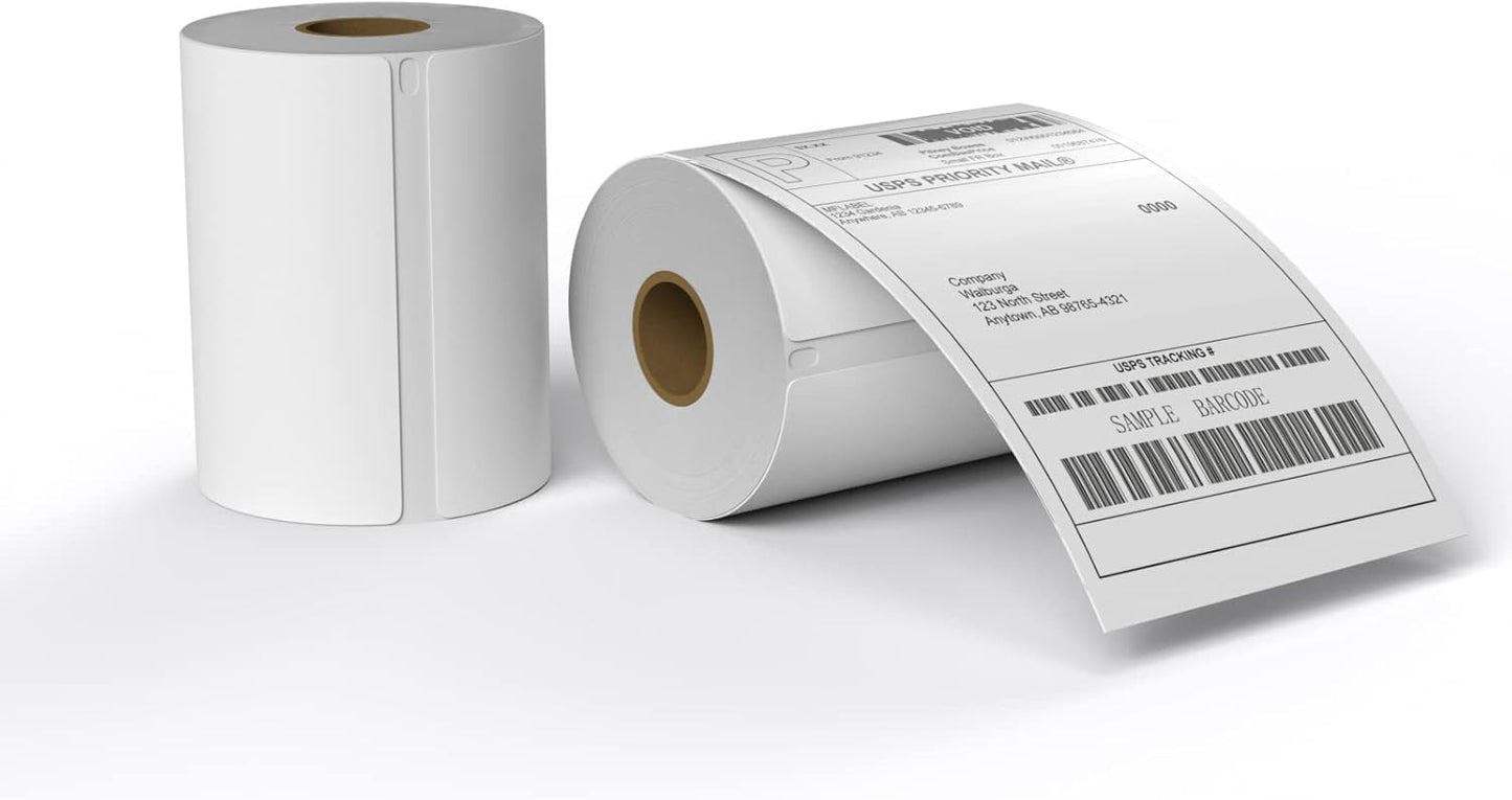 MFLABEL 4x6 Thermal Shipping Labels - 2 Rolls of 250, Perforated & Smudge-Proof Direct Thermal Labels Compatible with Rollo, Zebra, for Amazon UPS FedEx Shopify