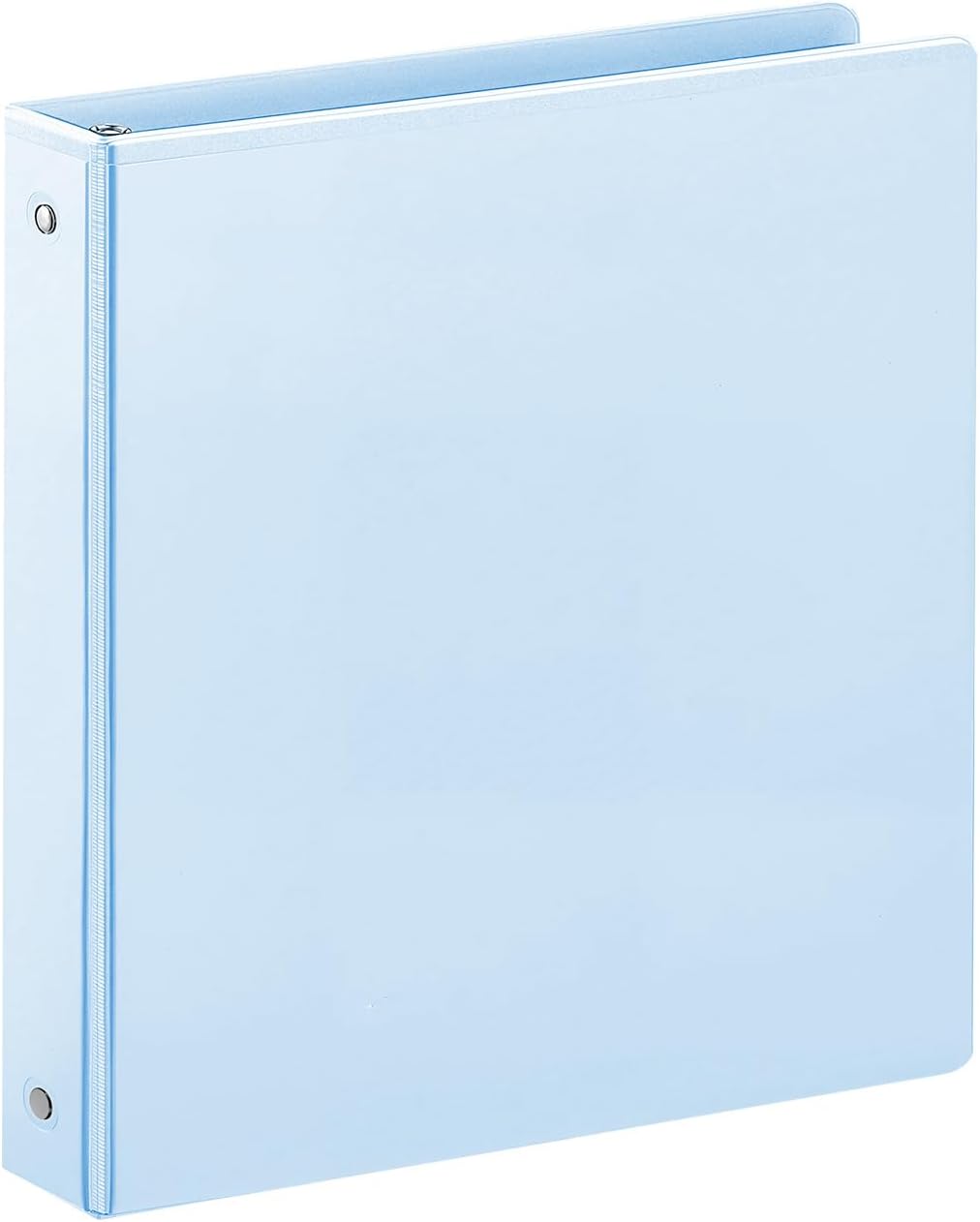 SUIN 1 Inch 3 Ring Binder, Clear 1'' View Presentation Binders with 2 Pockets, Fits 8.5 x 11 Letter Size, Durable Polypropylene, Non-Stick & PVC-Free for School, Office & Home (Orange)