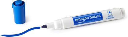 Amazon Basics Low-Odor Dry Erase Whiteboard Markers, Fine Tip, Quick-Dry, Black, 36-Pack