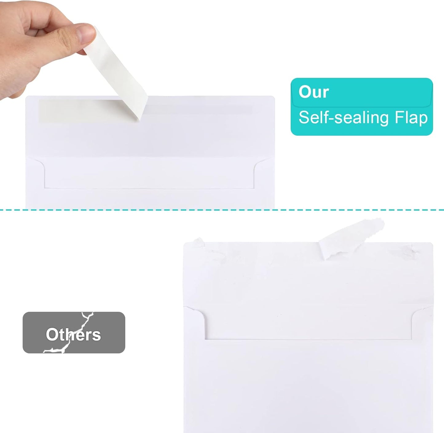 Joyberg 72 Packs #10 Envelopes, Business Envelopes, Envelopes Self Seal, Security Envelopes, Peel and Seal Closure, Size 4-1/8 X 9-1/2 Inches, White, 26LB