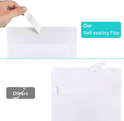 Joyberg 72 Packs #10 Envelopes, Business Envelopes, Envelopes Self Seal, Security Envelopes, Peel and Seal Closure, Size 4-1/8 X 9-1/2 Inches, White, 26LB