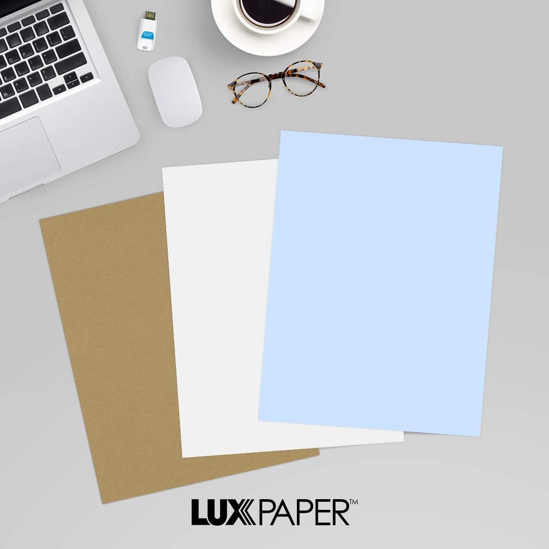 LUXPaper 8.5" x 11" Paper | Letter Size | Pastel Canary Yellow | 60lb. Text | 50 Qty