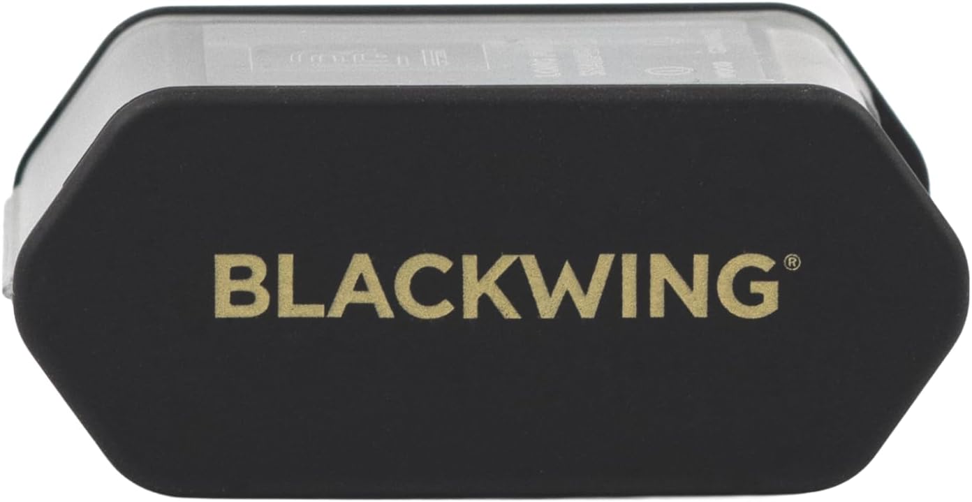 Blackwing Two-Step Long Point Pencil Sharpener, Grey, German Steel Blades, Creates Sharp Long Pencil Point, Pack of 1