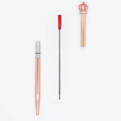 DunBong Black Ink Refill Pack of 5, Replaceable Ballpoint Pen Refills, Medium Point Metal Refill (Black)