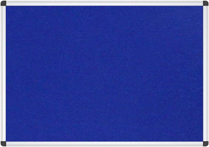 VIZ-PRO Large Fabric Bulletin Board/Foldable Notice Board Felt Gray, 60 X 48 Inches, Silver Aluminium Frame